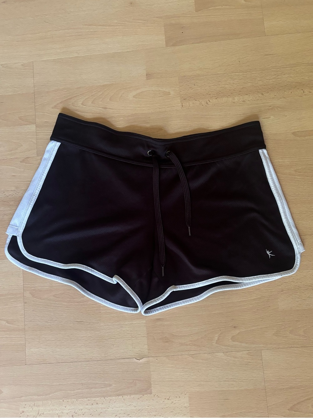 Women’s Black Athletic Shorts with White Trim